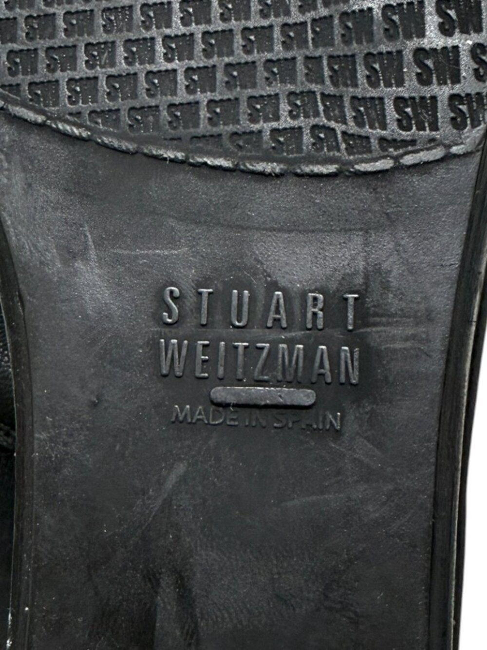 Stuart Weitzman Leather Wedge Peep-Toe Slingback Women's Black Sandals Sz 11.5 - Picture 8 of 8